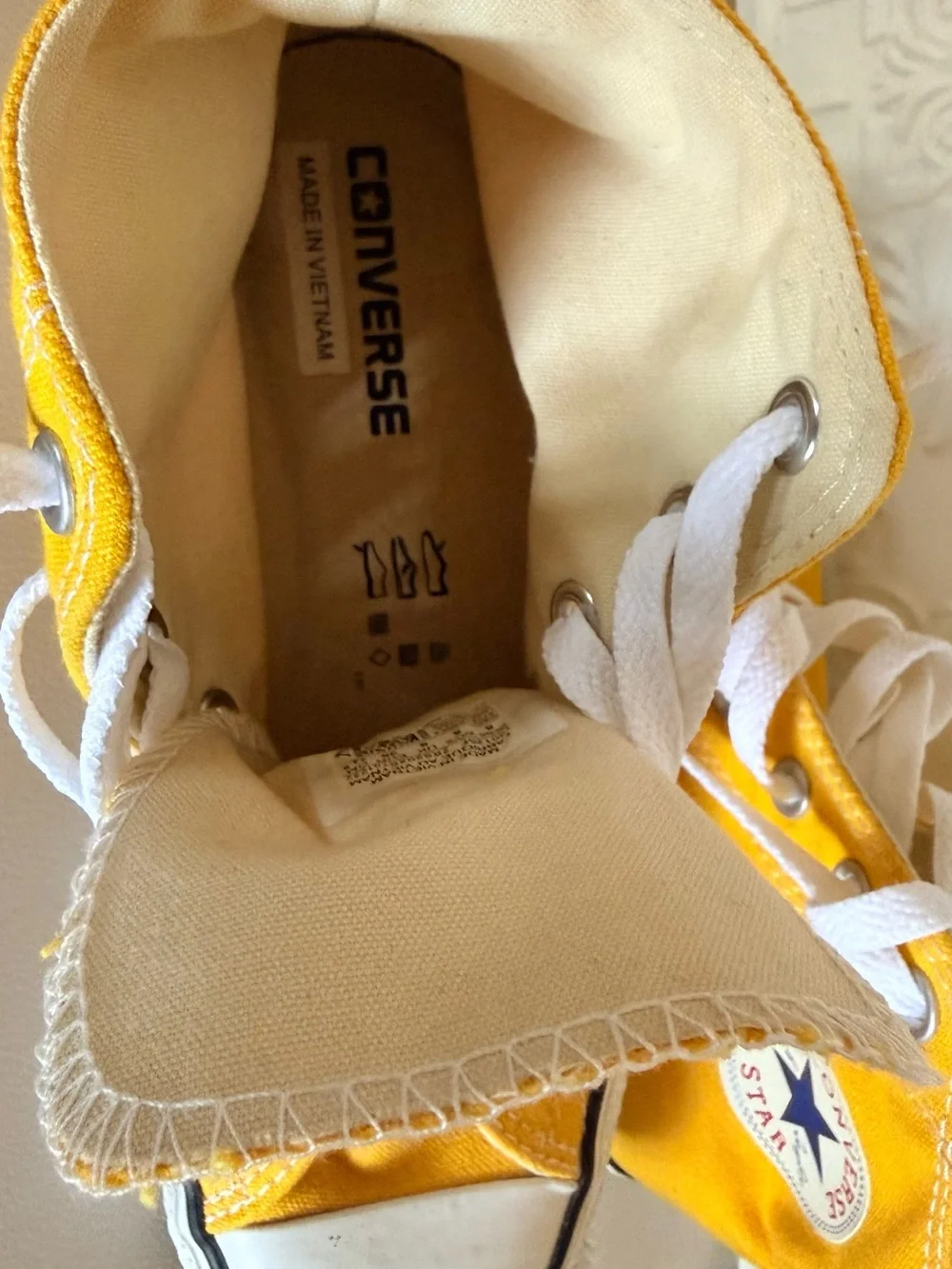 Converse Yellow High Top Canvas Sneakers